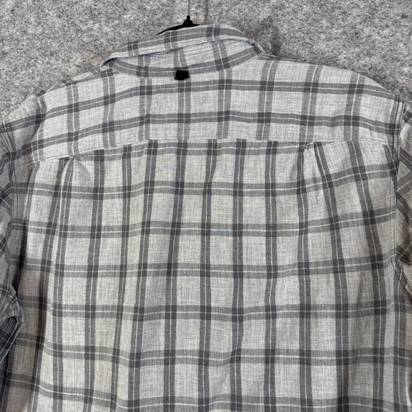 Rag & Bone Gray Plaid Button Down Shirt Men’s Large Classic Fit Cotton - Picture 14 of 16